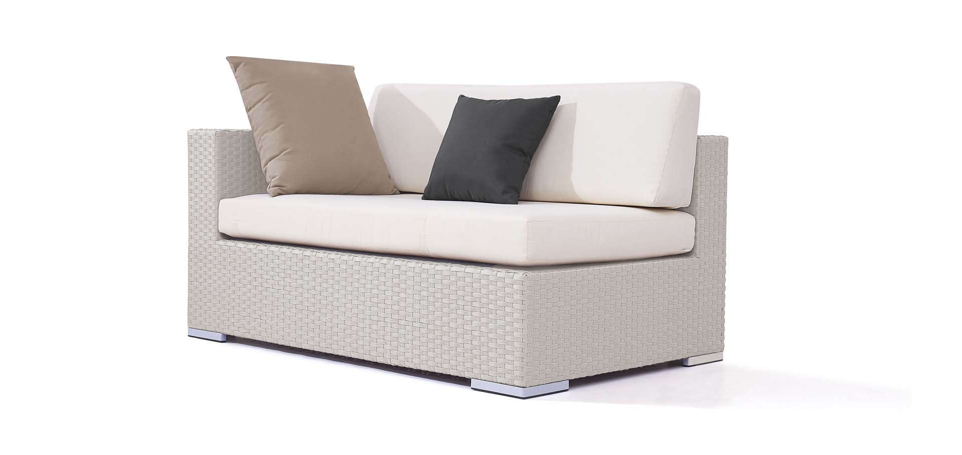 Sofa narożne Cube 140 cm, lewe (szare)