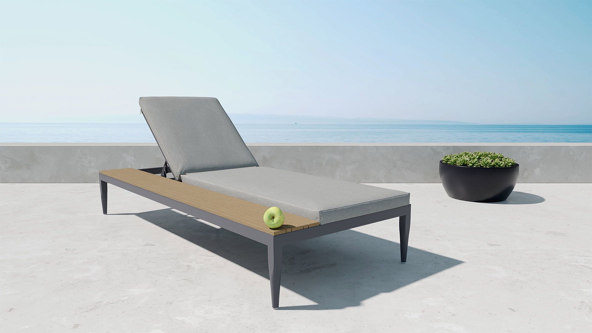 Silas Sun Lounger Compact (weiß)